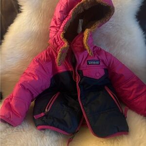 Patagonia Brown and Pink Fleece Jacket